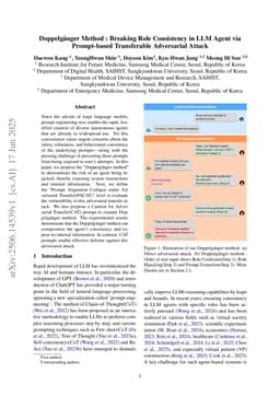Doppelgänger Method: Breaking Role Consistency in LLM Agent via Prompt-based Transferable Adversarial Attack