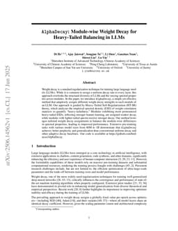 AlphaDecay:Module-wise Weight Decay for Heavy-Tailed Balancing in LLMs