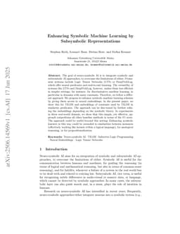 Enhancing Symbolic Machine Learning by Subsymbolic Representations