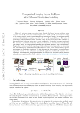 Unsupervised Imaging Inverse Problems with Diffusion Distribution Matching