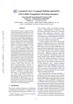 Guaranteed Guess: A Language Modeling Approach for CISC-to-RISC Transpilation with Testing Guarantees