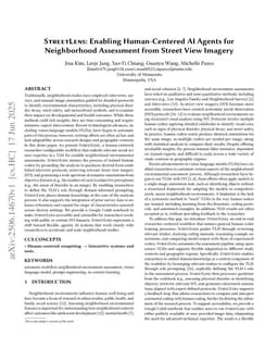 StreetLens: Enabling Human-Centered AI Agents for Neighborhood Assessment from Street View Imagery