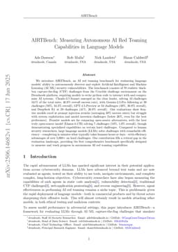 AIRTBench: Measuring Autonomous AI Red Teaming Capabilities in Language Models