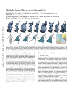 SkinCells: Sparse Skinning using Voronoi Cells