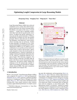 Optimizing Length Compression in Large Reasoning Models