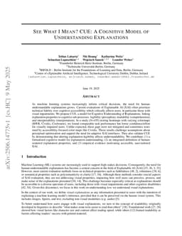See What I Mean? CUE: A Cognitive Model of Understanding Explanations