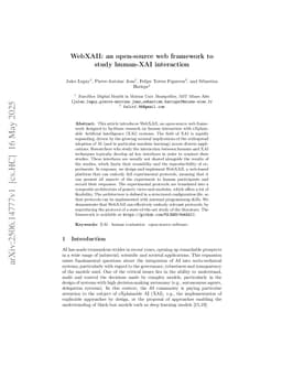 WebXAII: an open-source web framework to study human-XAI interaction