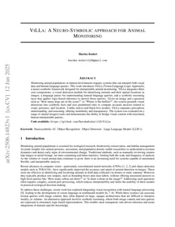 ViLLa: A Neuro-Symbolic approach for Animal Monitoring