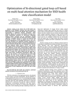 Optimization of bi-directional gated loop cell based on multi-head attention mechanism for SSD health state classification model
