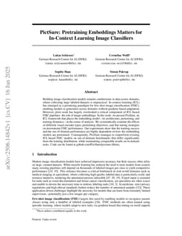 PictSure: Pretraining Embeddings Matters for In-Context Learning Image Classifiers