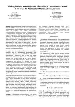 Finding Optimal Kernel Size and Dimension in Convolutional Neural Networks An Architecture Optimization Approach