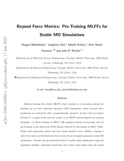 Beyond Force Metrics: Pre-Training MLFFs for Stable MD Simulations