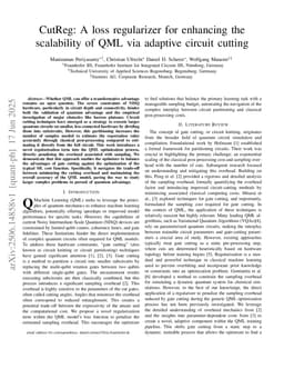 CutReg: A loss regularizer for enhancing the scalability of QML via adaptive circuit cutting
