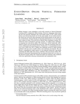 Event-Driven Online Vertical Federated Learning