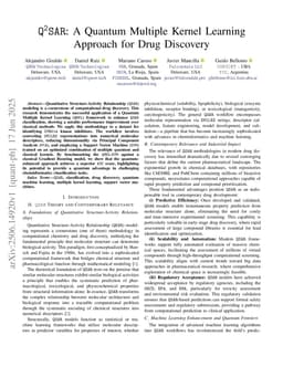 Q2SAR: A Quantum Multiple Kernel Learning Approach for Drug Discovery