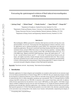 Forecasting the spatiotemporal evolution of fluid-induced microearthquakes with deep learning
