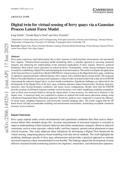 Digital twin for virtual sensing of ferry quays via a Gaussian Process Latent Force Model