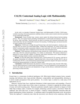 CALM: Contextual Analog Logic with Multimodality