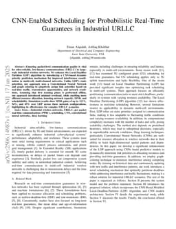 CNN-Enabled Scheduling for Probabilistic Real-Time Guarantees in Industrial URLLC