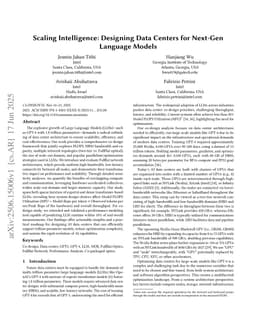 Scaling Intelligence: Designing Data Centers for Next-Gen Language Models