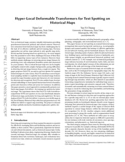 Hyper-Local Deformable Transformers for Text Spotting on Historical Maps
