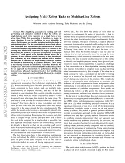 Assigning Multi-Robot Tasks to Multitasking Robots
