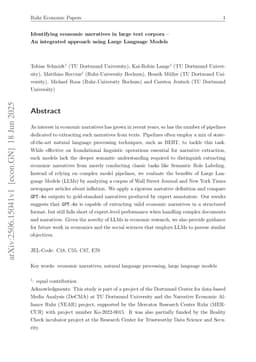 Identifying economic narratives in large text corpora -- An integrated approach using Large Language Models