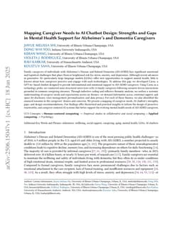 Mapping Caregiver Needs to AI Chatbot Design: Strengths and Gaps in Mental Health Support for Alzheimer's and Dementia Caregivers