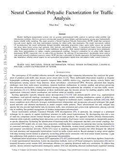 Neural Canonical Polyadic Factorization for Traffic Analysis