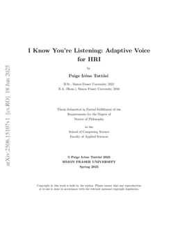 I Know You're Listening: Adaptive Voice for HRI