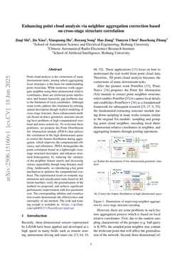 Enhancing point cloud analysis via neighbor aggregation correction based on cross-stage structure correlation