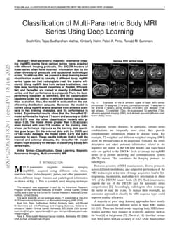 Classification of Multi-Parametric Body MRI Series Using Deep Learning