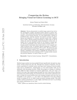 Conquering the Retina: Bringing Visual in-Context Learning to OCT