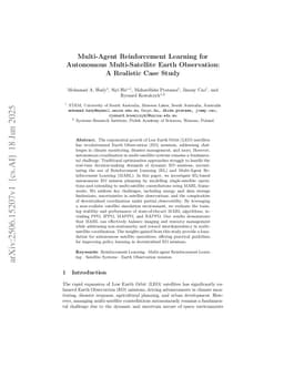 Multi-Agent Reinforcement Learning for Autonomous Multi-Satellite Earth Observation: A Realistic Case Study