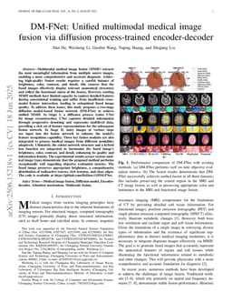 DM-FNet: Unified multimodal medical image fusion via diffusion process-trained encoder-decoder