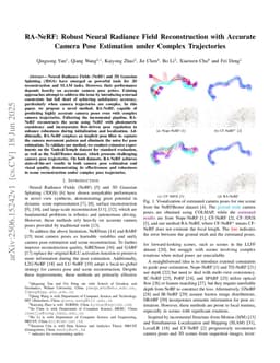 RA-NeRF: Robust Neural Radiance Field Reconstruction with Accurate Camera Pose Estimation under Complex Trajectories