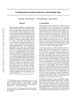 Unlocking Post-hoc Dataset Inference with Synthetic Data