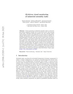 AI-driven visual monitoring of industrial assembly tasks