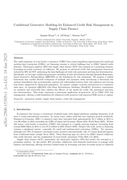 Conditional Generative Modeling for Enhanced Credit Risk Management in Supply Chain Finance
