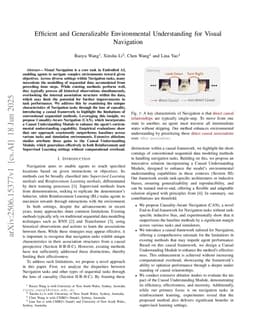 Efficient and Generalizable Environmental Understanding for Visual Navigation