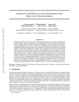 Sampling 3D Molecular Conformers with Diffusion Transformers