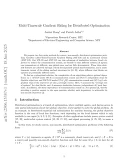Multi-Timescale Gradient Sliding for Distributed Optimization