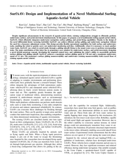 SurfAAV: Design and Implementation of a Novel Multimodal Surfing Aquatic-Aerial Vehicle