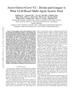 AgentGroupChat-V2: Divide-and-Conquer Is What LLM-Based Multi-Agent System Need