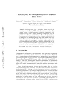 Warping and Matching Subsequences Between Time Series