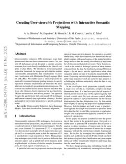 Creating User-steerable Projections with Interactive Semantic Mapping