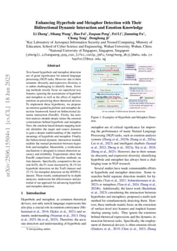 Enhancing Hyperbole and Metaphor Detection with Their Bidirectional Dynamic Interaction and Emotion Knowledge