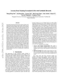 Lessons from Training Grounded LLMs with Verifiable Rewards