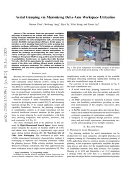 Aerial Grasping via Maximizing Delta-Arm Workspace Utilization