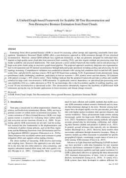 A Unified Graph-based Framework for Scalable 3D Tree Reconstruction and Non-Destructive Biomass Estimation from Point Clouds